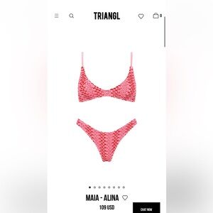 Triangl Maia- Alina bikini with swim bag.
